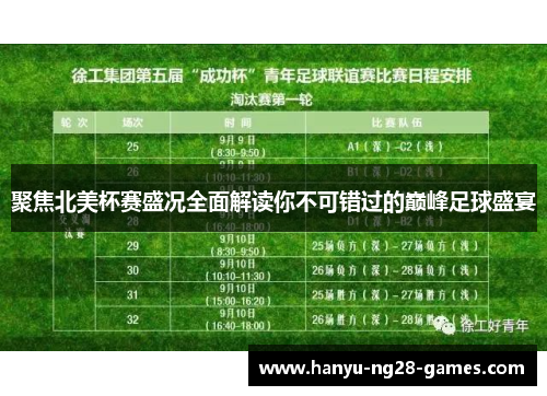 聚焦北美杯赛盛况全面解读你不可错过的巅峰足球盛宴